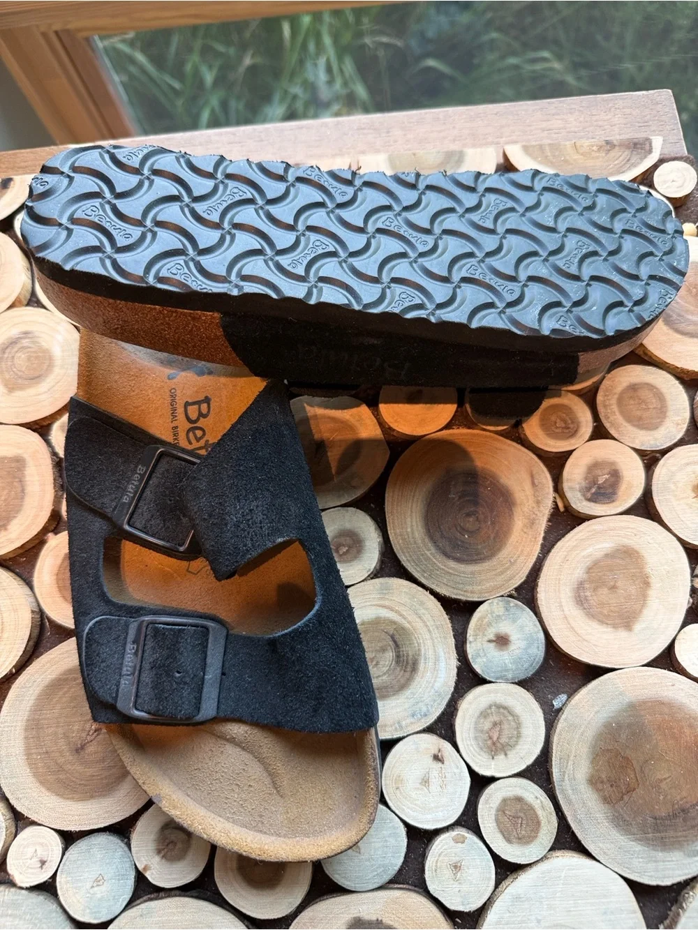 Birkenstock New Black Suede Sandals - 8